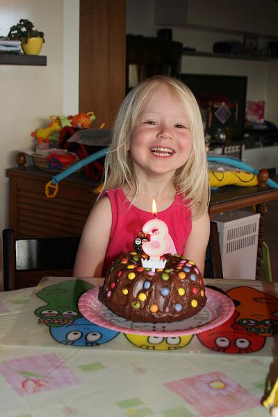 IMG_8894.JPG - Ich bin jetzt schon drei Jahre alt...und hatte einen tollen Geburtstag mit vielen Gästen und Geschenken...und einem suuuuuuper Schokokuchen!